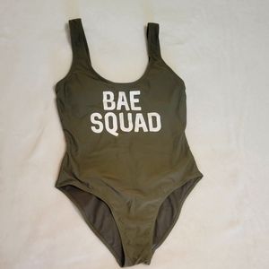 One piece bathing suit